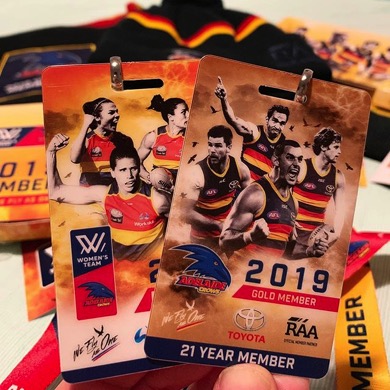 Christmas came early #weflyasone #21yearmember @crowsaflw @adelaide_fc